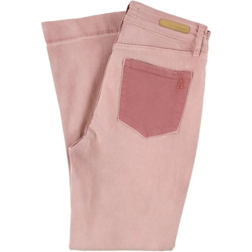 NWOT Articles Of Society London Crop Flair Lahaina Pink Womens Jeans New